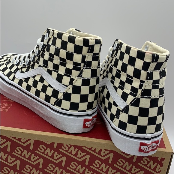 VANS Sk-8-Hi TAPERED CHECKERBOARD black/true white - Picture 9 of 16